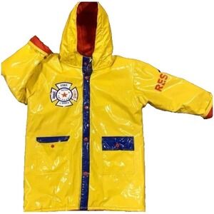 Driplets Raincoat by Driplets Kids Yellow  Boys Size 7 Lined  EUC!!!